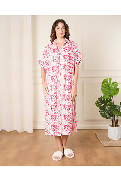 REDTAG Women White And Red Printed Nightgown