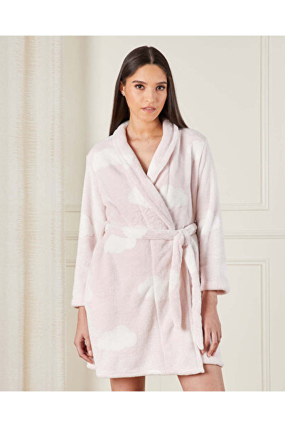 REDTAG رداء نسائي قصير وردي اللون منقوش بنقشة غيوم