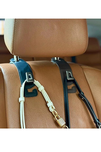 bbtech Metal Hanging Hook Bag Organizer Car Organizer (Grey) That Can Be Attached to the Headrest of the Car Seat