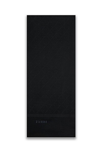 Zühre Monogram Patterned Black Shawl 0053