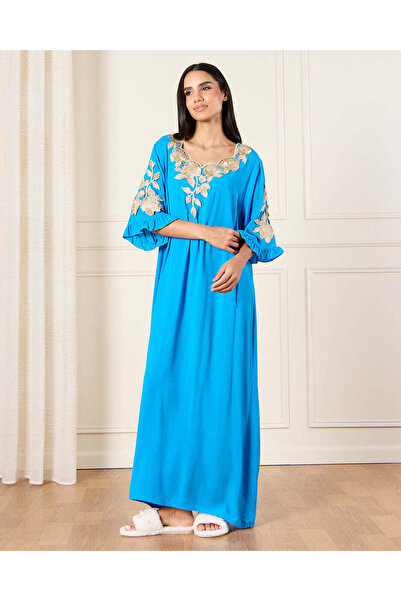 REDTAG قميص نوم نسائي أزرق مزخرف