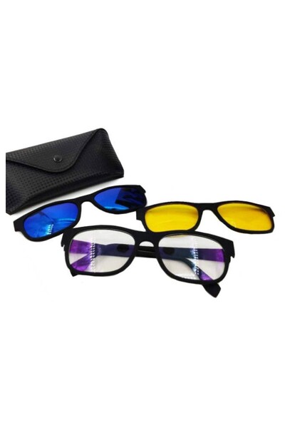 zola Sunglasses, 3in1, for drivers, cyclists, skiers, storage case