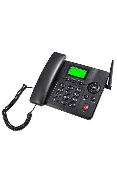 Generic هاتف مكتبي لاسلكي GSM - شريحتي اتصال، تسجيل المكالمات، رسائل نصية قصيرة، معرف المتصل، بطارية احتياطية