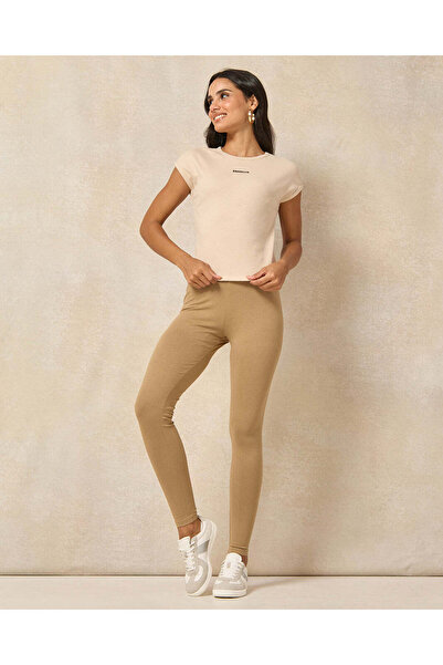 REDTAG Women Olive Long Length Leggings