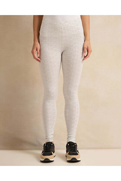 REDTAG Women Black And White Plain Leggings Set (Pack Of 2)