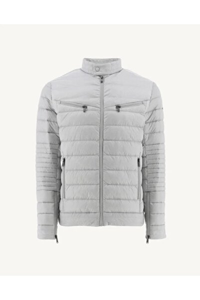 Jott Men's light grey biker style jacket David