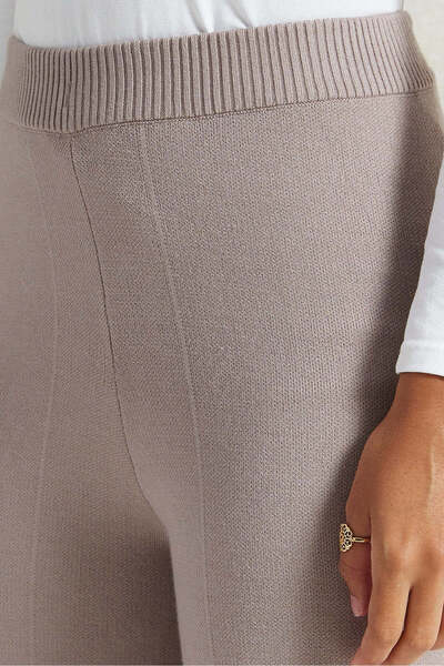 REDTAG Women Beige Brown Wide Leg Knit Trouser