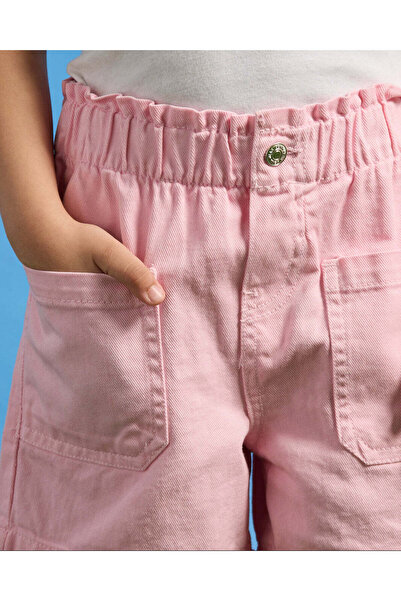 REDTAG Girls Pink Denim Shorts