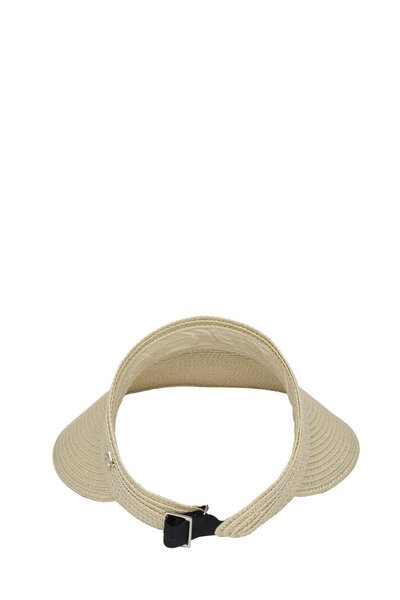Zühre Beige Straw Visor Hat Onl-0001