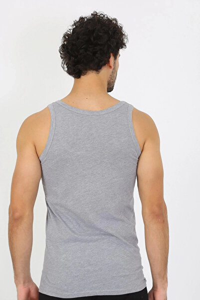 alfa expres Clothing Men's Gray Ribbed Tank Top