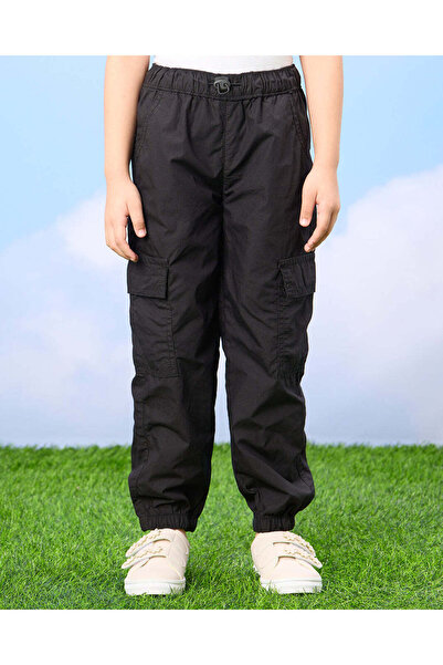 REDTAG Girls Black Parachute Pants