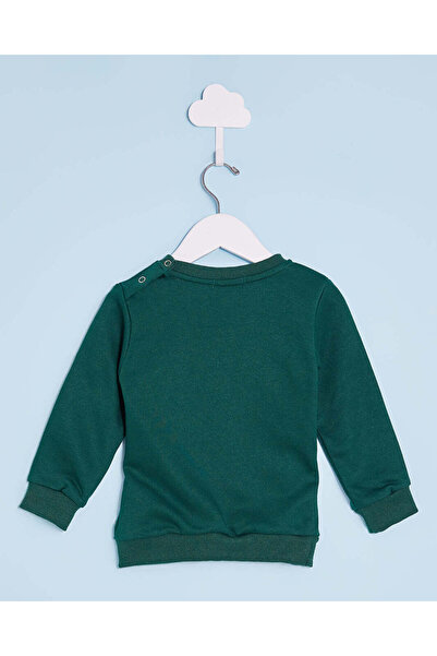 REDTAG Infant Boys Green Los Angeles Sweatshirt