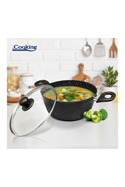 Heinner Forged Aluminum Saucepan 22x9cm, 2.8L, Onyx - Cooking by