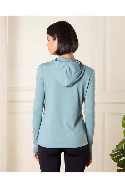 REDTAG Women Green Plain Performance Active Sweatshirt