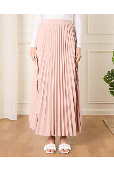 REDTAG Women Pink Pleated High Waist Skirt