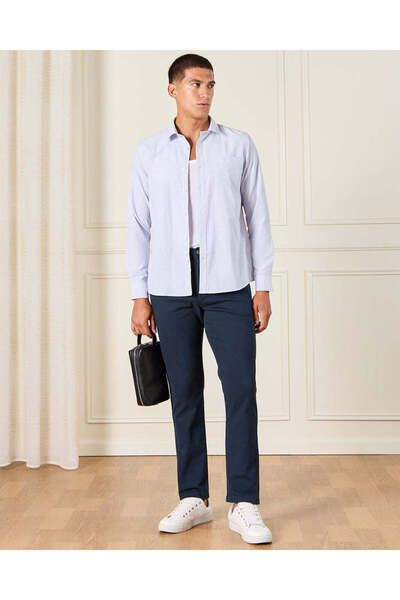 REDTAG Men Navy Casual Trousers