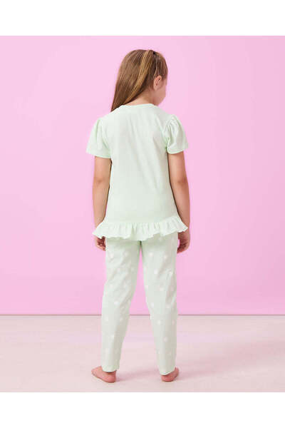 REDTAG Girls Mint Printed Pyjama Set (2 Piece)
