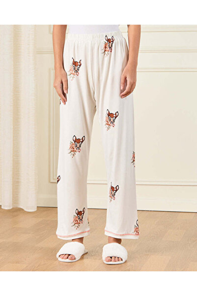 REDTAG Women Ivory Classic Printed Pyjama Set (2 Piece)