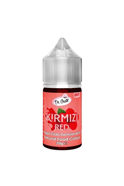 Dr. Gusto Likit Kırmızı Doğal Gıda Boyası 35 g – Bitkisel Kaynaklı, Pasta ve Tatlılar İçin Katkısız Sıvı Renk