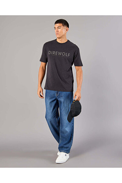 REDTAG Men Black Printed Lounge T-Shirt