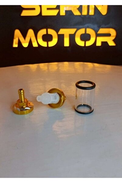 GMS CG Cup Motosiklet Temizlenebilir Gold Benzin Filtresi+stcker
