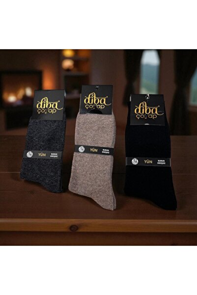 zhrcollection 6-Pack Wool Socks Real Wool Genuine Warmth Gray-Brown-Black-Smoked