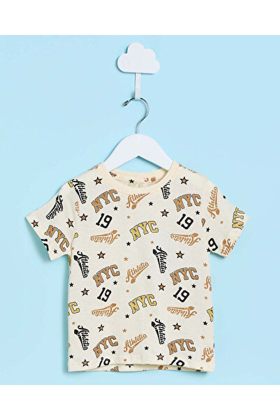 REDTAG Infant Boys Cream Printed Pyjama Set (2 Piece)