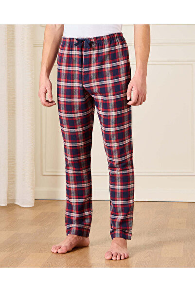 REDTAG Senior Boys White Checkered Pyjama Set (2 Piece)