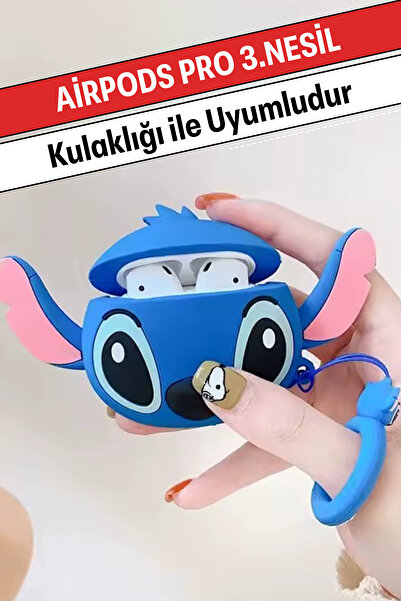 WANNA PROTECT High Quality Stitch Figure Earphone Case with Shock-Absorbing Hook Compatible with AirPods Pro 3Rd Generation