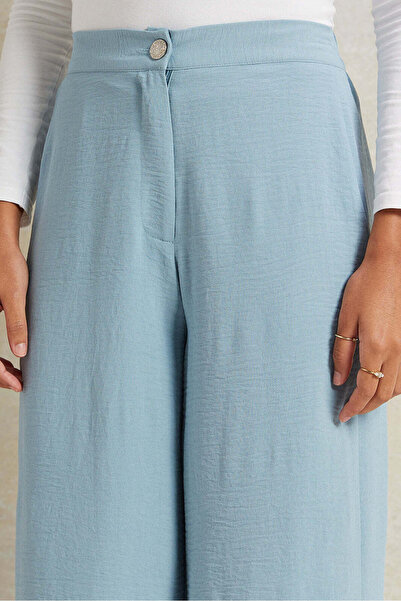 REDTAG Women Blue Wide Leg Trouser