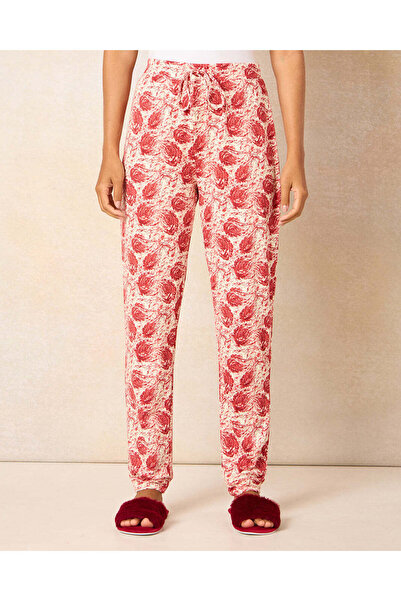 REDTAG Women Red Printed Pajama Set (2 Piece)