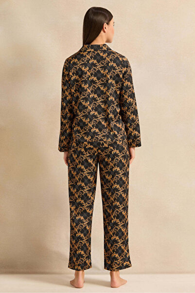 REDTAG Women Black Satin Classic Pyjama Set (2 Piece)