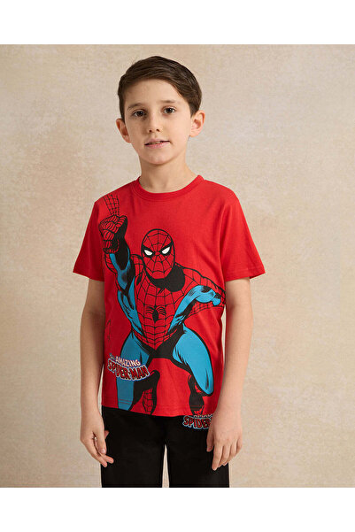 REDTAG Boys Red Spider Man Pajama Set (2 Piece)