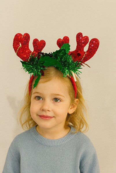 Arma House Led Işıklı Simli Geyik Boynuzlu Yılbaşı Tacı–Kutlama ve Parti Tacı (1) Yılbaşı Süsü-Yılbaşı Hediyesi