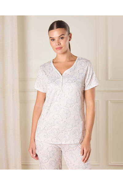 REDTAG Women White Printed Pajama Set (2 Piece)