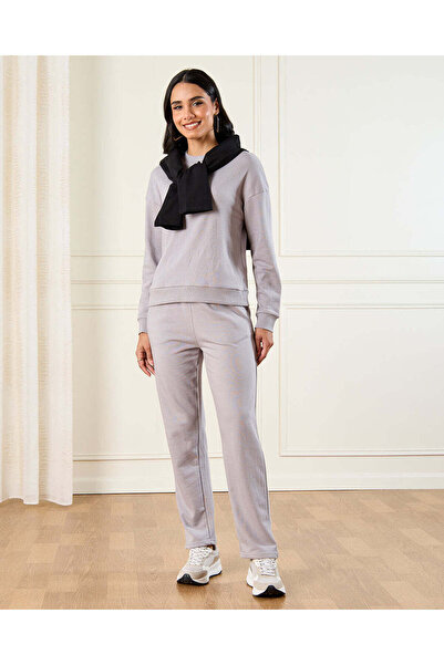 REDTAG Women Grey Basic Active Sweatshirt