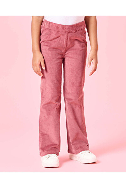 REDTAG Girls Pink Straight Fit Trousers