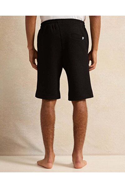 REDTAG Men Black Knee-Length Lounge Shorts