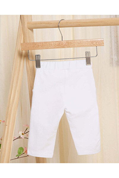 REDTAG Infant Girls White Casual Trousers