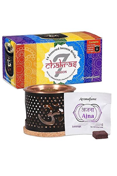 OEM Aromadiffuser Set '7 Chakras' – Incense Block Burner for Chakra Cleansing