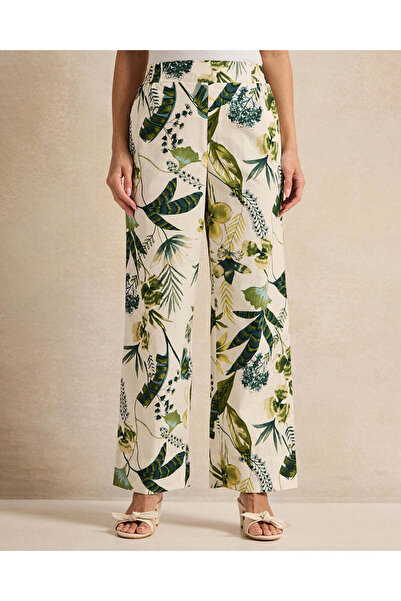 REDTAG بنطلون نسائي بيج مطبوع