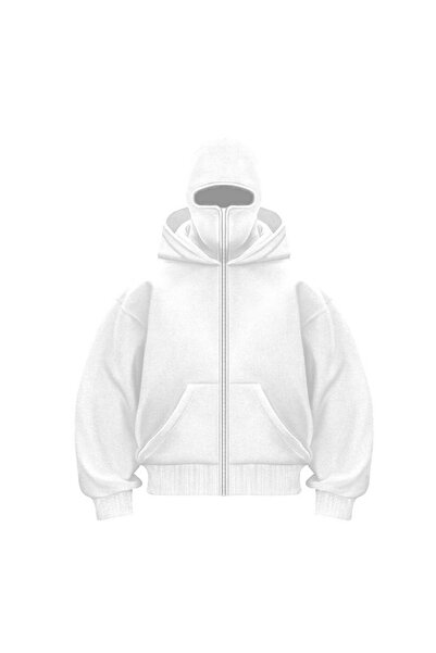 Flaubert Unisex Zippered Cardigan Ninja Ka Hooded Versi̇ze