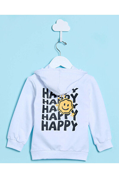 REDTAG Infant Boys White Printed Sweatshirt