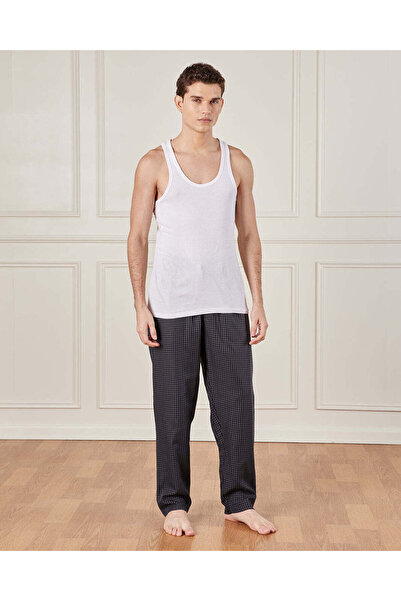 REDTAG Men Charcoal Checkered Pyjama Bottom