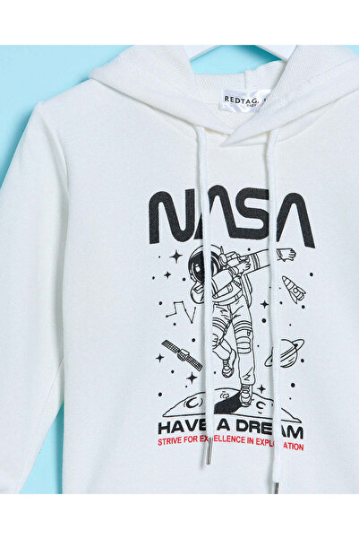 REDTAG Infant Boys White Printed Sweatshirt