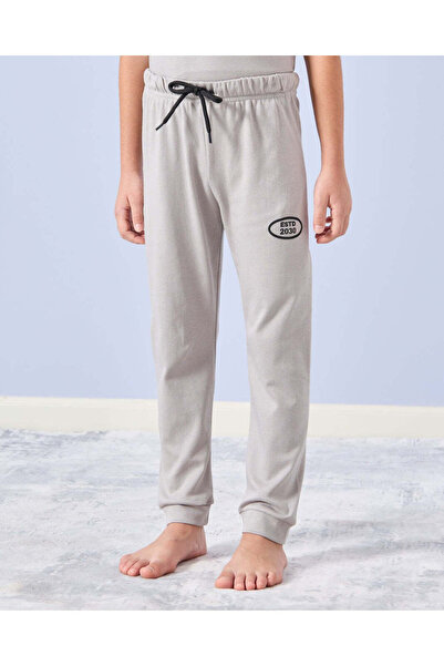 REDTAG Boys Grey Printed Pyjama Set (2 Piece)