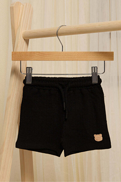 REDTAG شورت جاكار أسود للأولاد الرضع