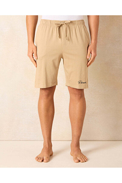 REDTAG Men Beige Printed Pyjama Set (2 Piece)