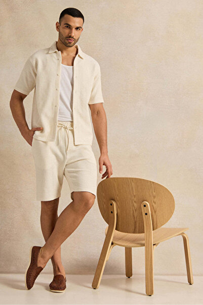 REDTAG Men Beige Lounge T Shirt