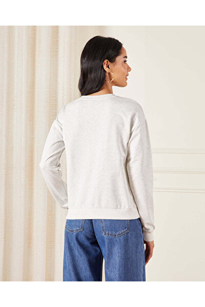 REDTAG Women Grey Printed Sweatshirt